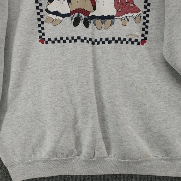 Fruit of the Loom Sweatshirt Gray XL Bears Granda Cottagecore Pullover Vintage - Picture 5 of 15